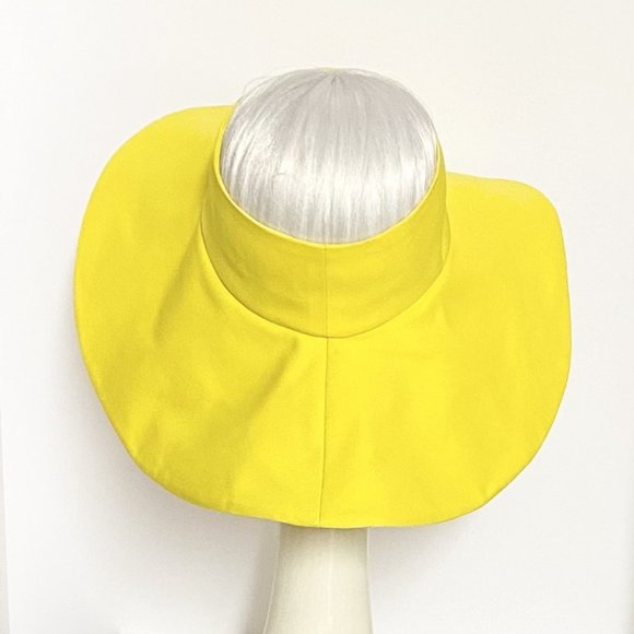 Yellow Wide Brim Sun Visor Hat